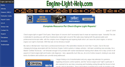 Desktop Screenshot of engine-light-help.com